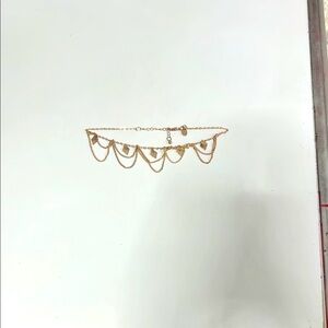 Gold Chain Chandelier Necklace with Layered Design